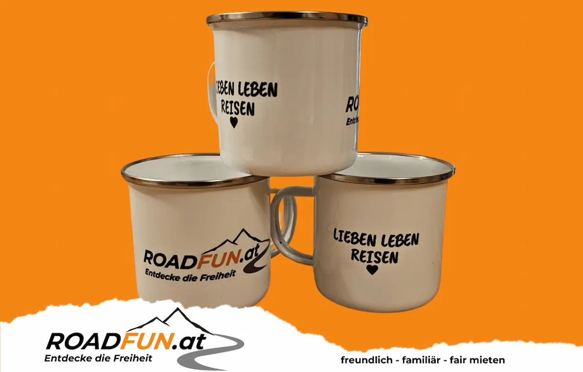 Emaile Tassen bedruckt - div. Motive