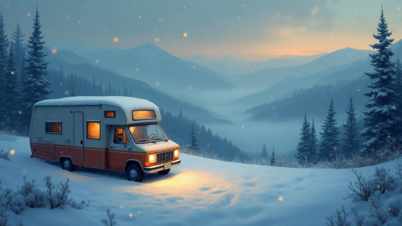 Wohnmobil im Winter